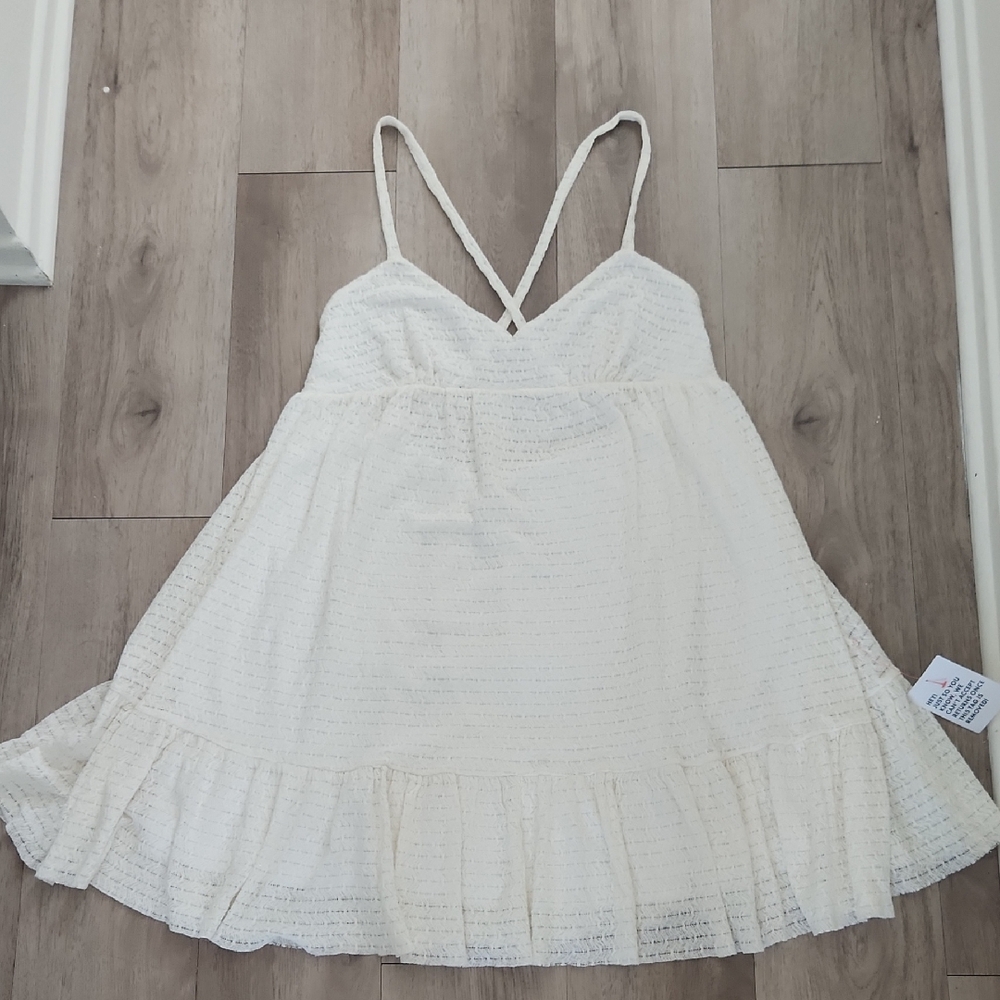 Topshop Crochet Mini Oversized Swing Sun Dress